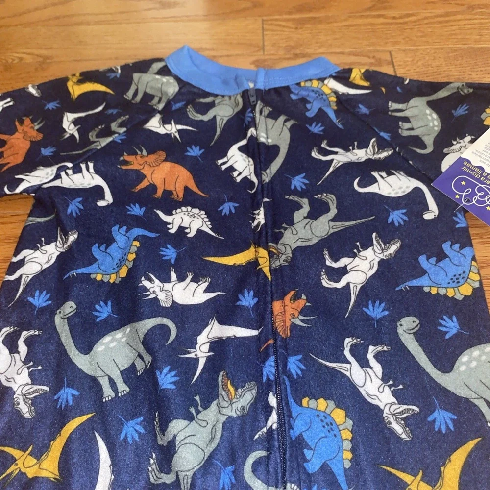 Mon Petit Boys Dinosaur Pajamas Footed 1 Piece‎ Size 3T